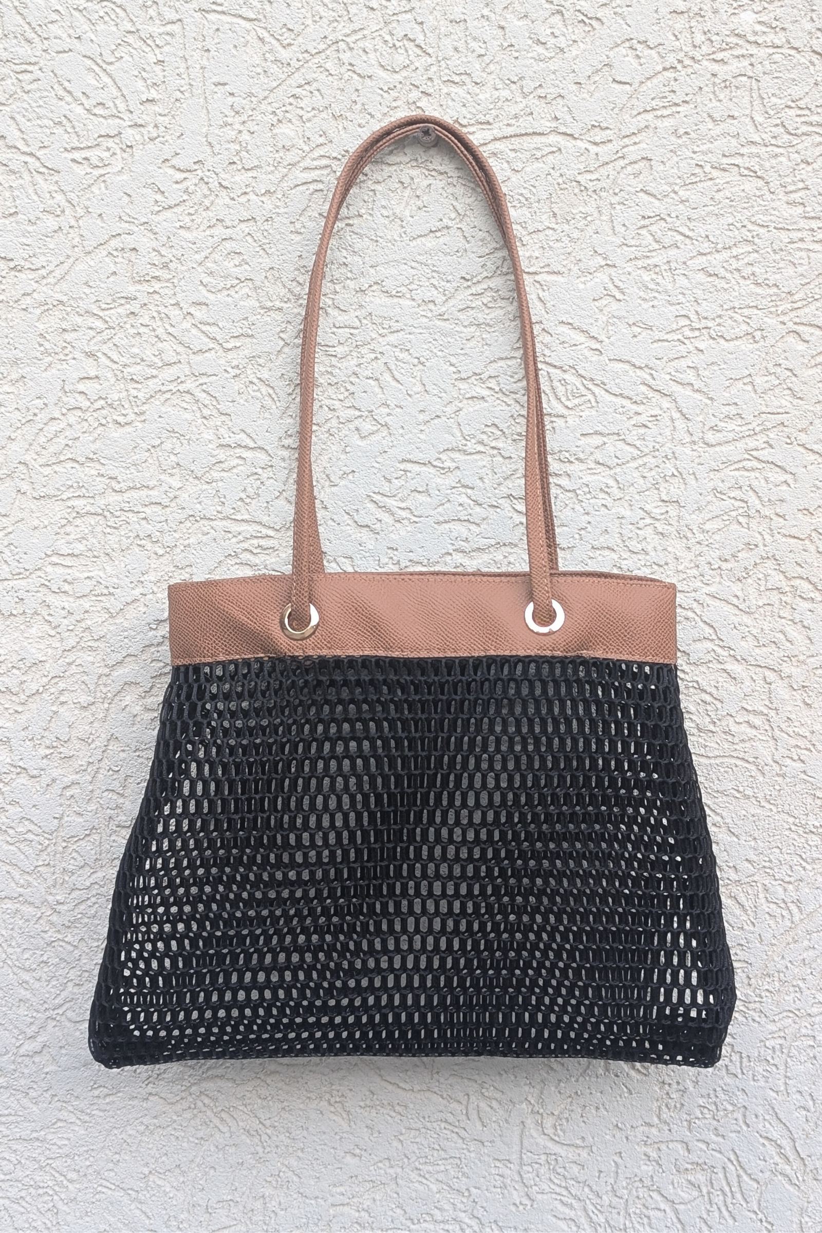 TRAPEZE BAG - BLACK & BROWN