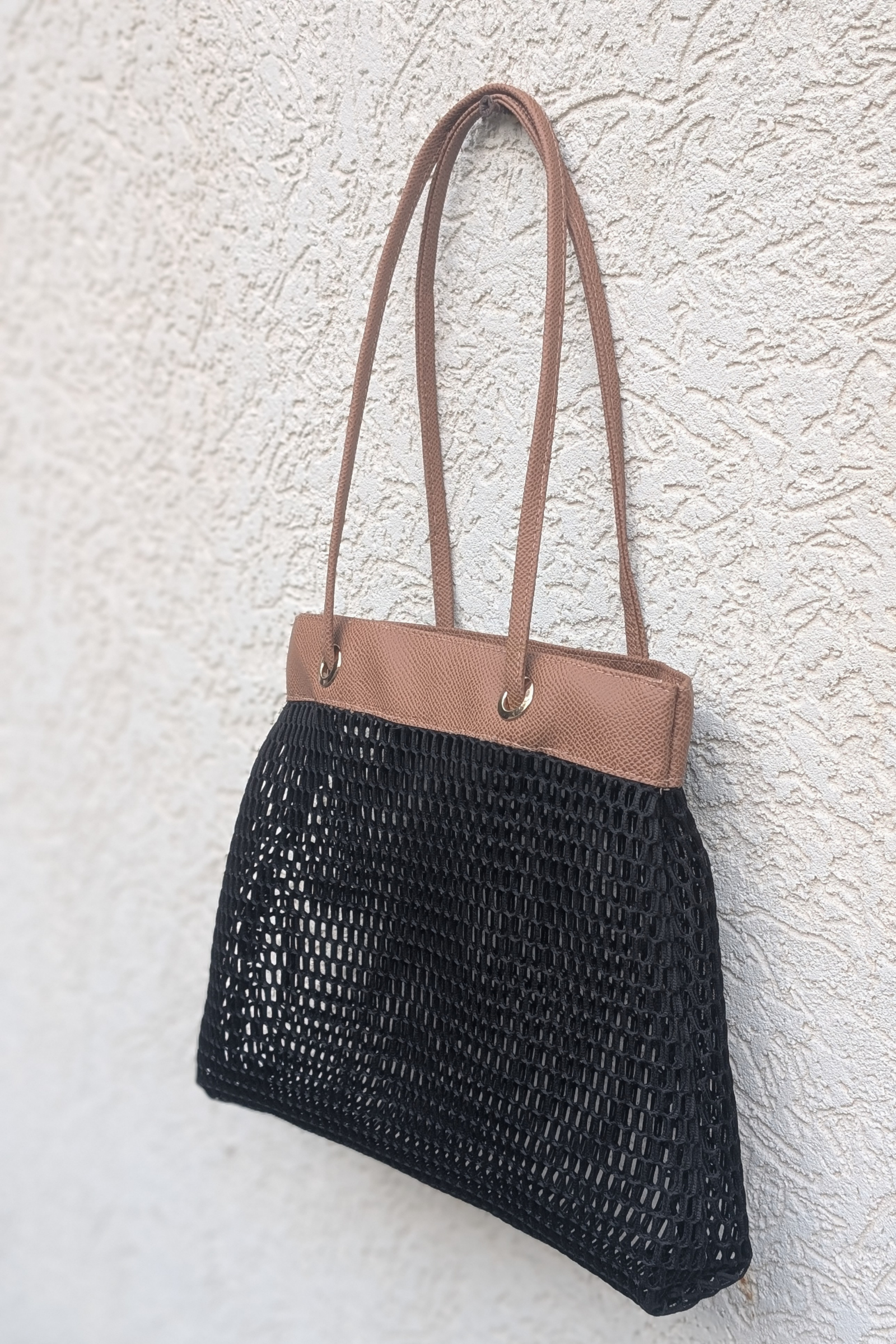 TRAPEZE BAG - BLACK & BROWN