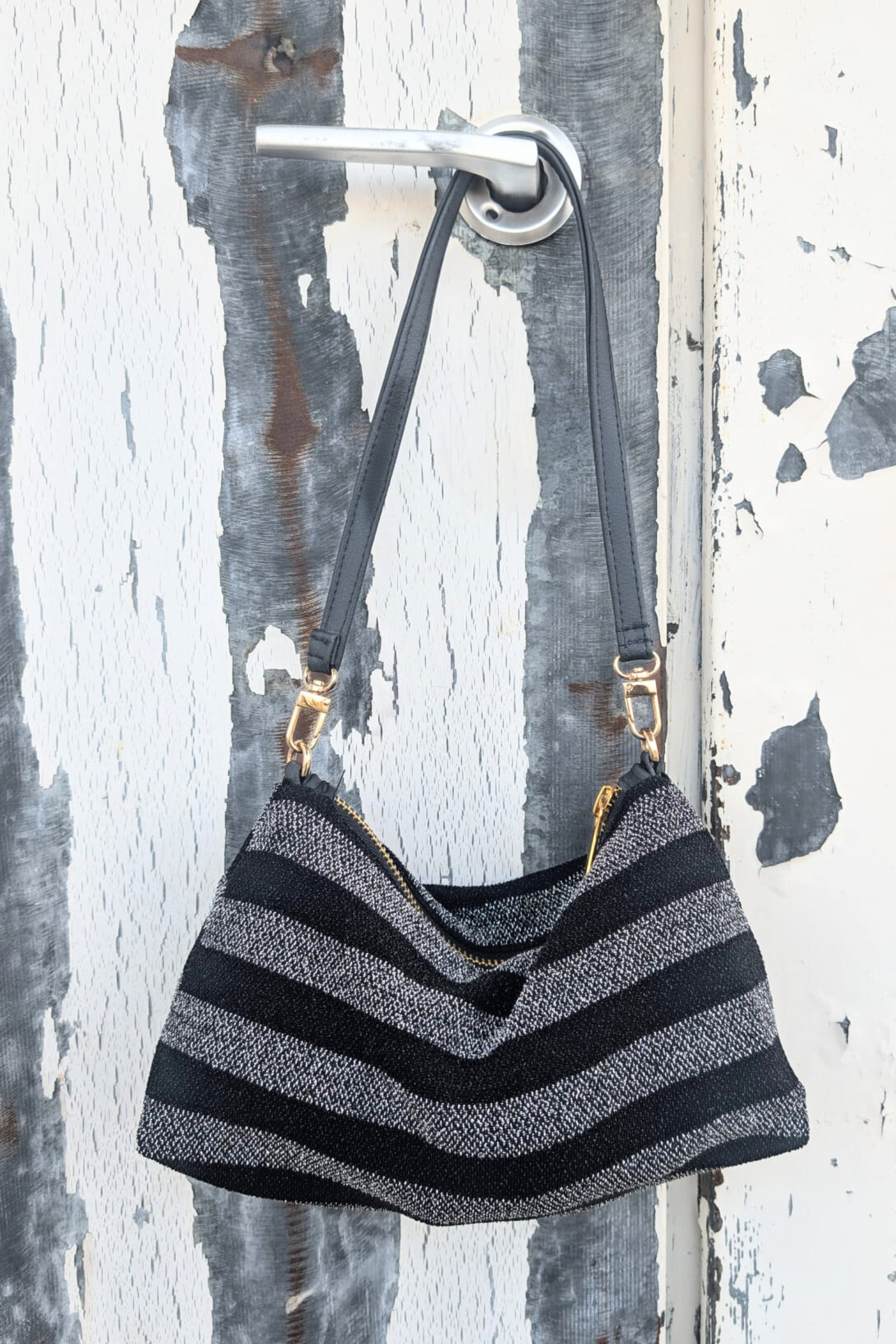 Mini MESH Bag - Black and Silver