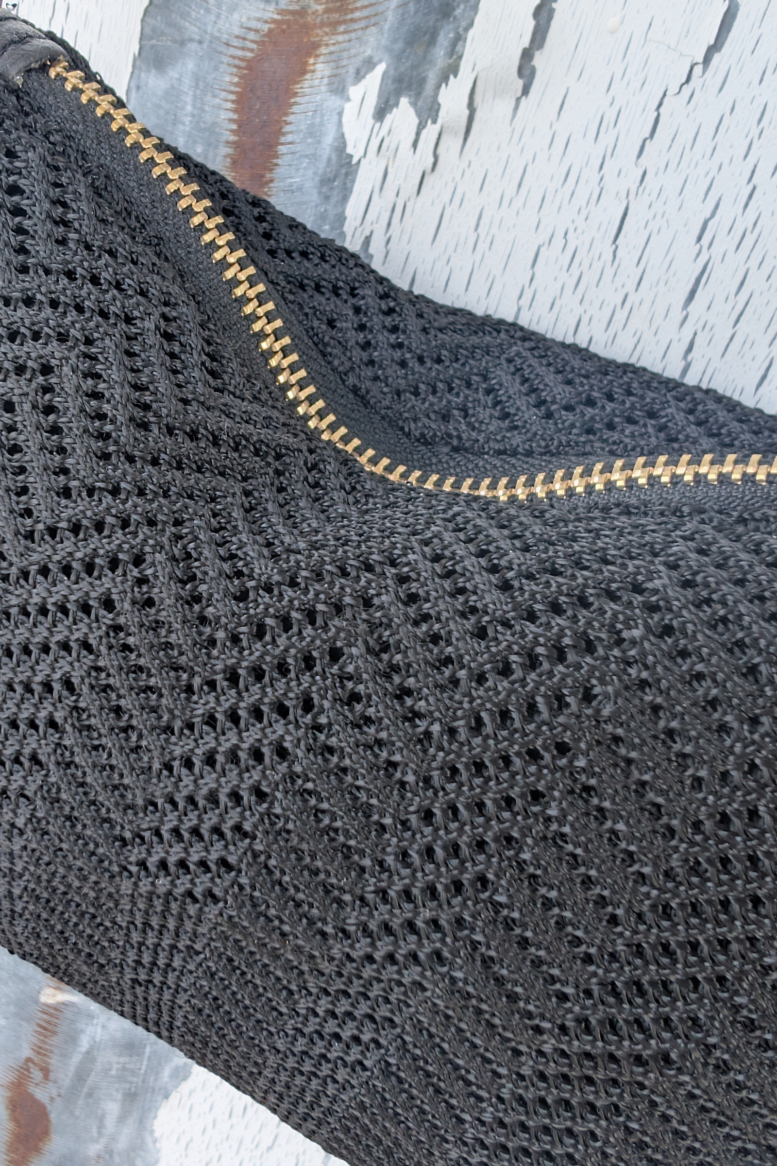 Mini MESH Bag - Black Zigzag