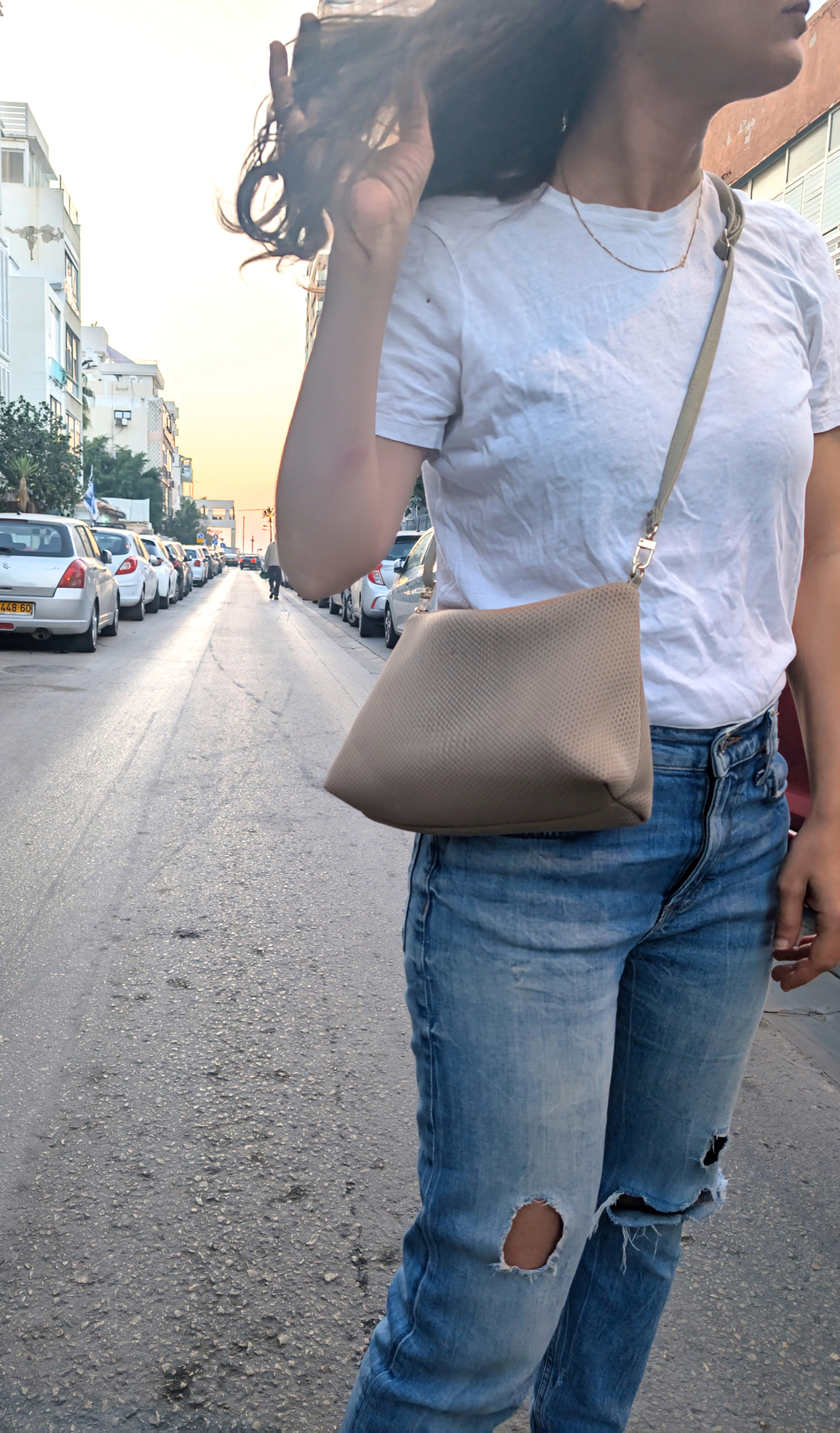 ZIPPER MESH BAG - SPORTY KHAKI
