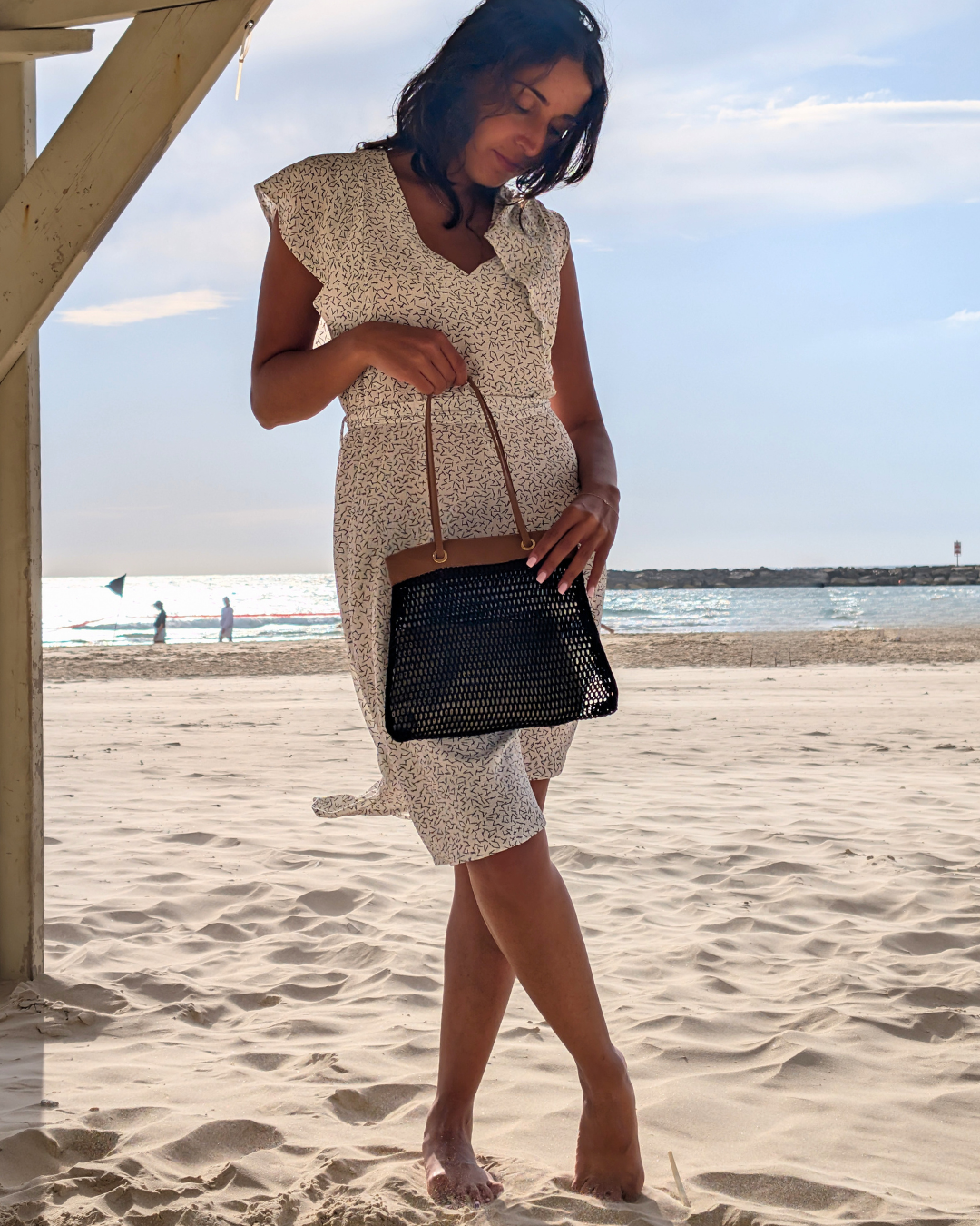 TRAPEZE BAG - BLACK & BROWN