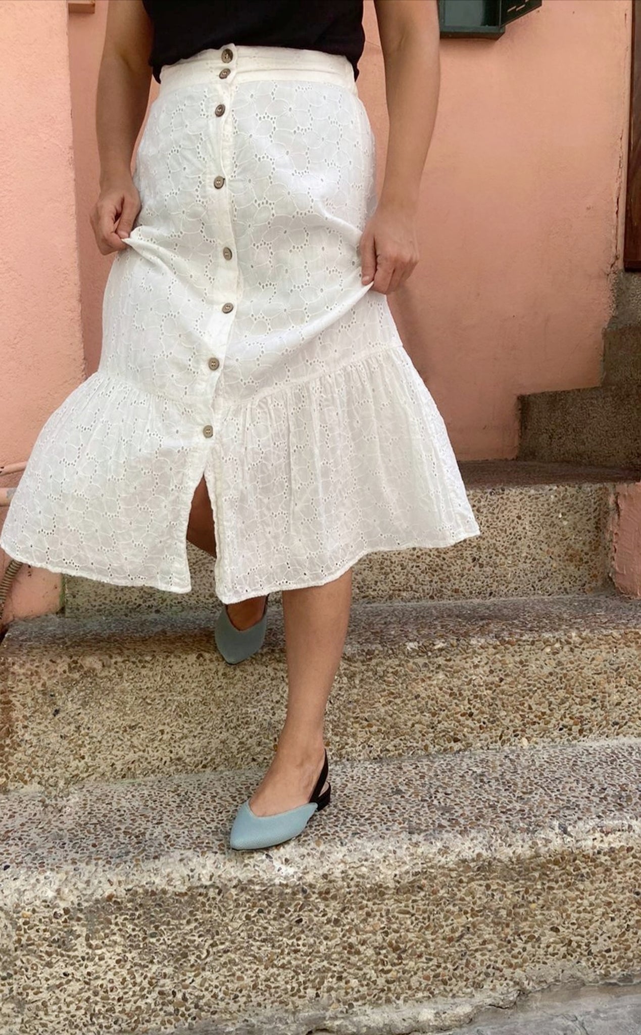 #14 Dusty Mint & Black Flats