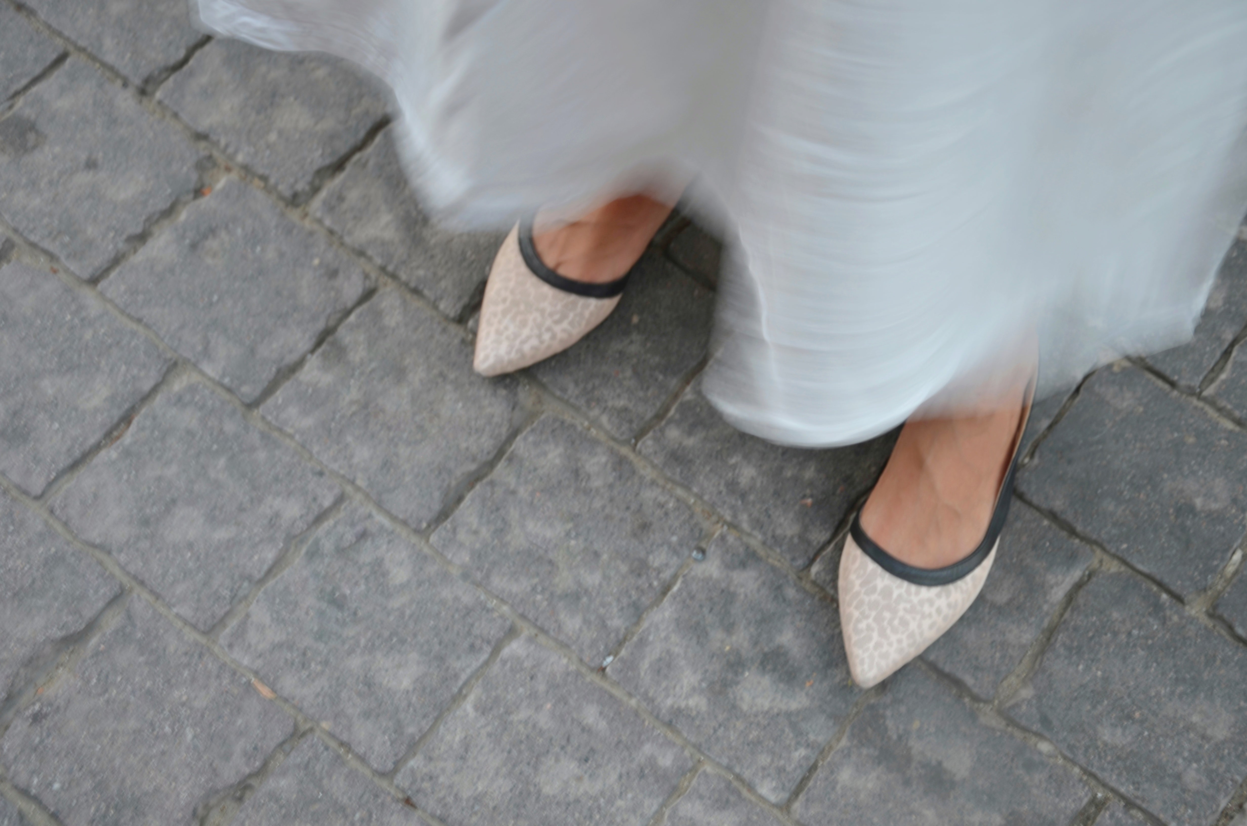 #15 Leoprd print & Black leather Flats