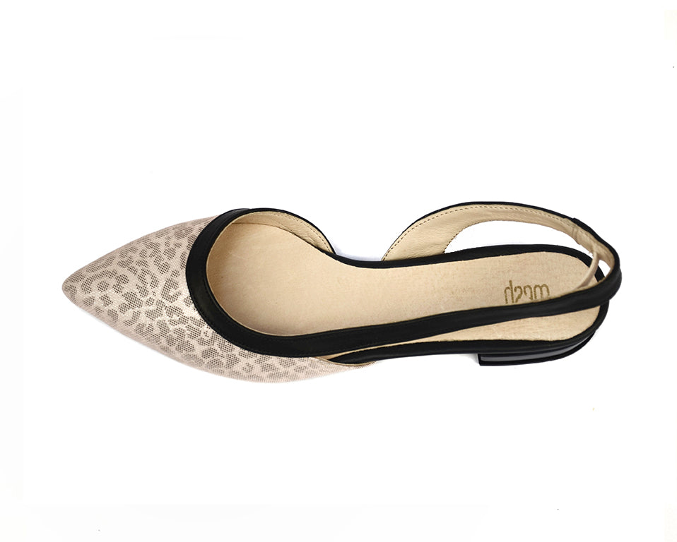 #15 Leoprd print & Black leather Flats
