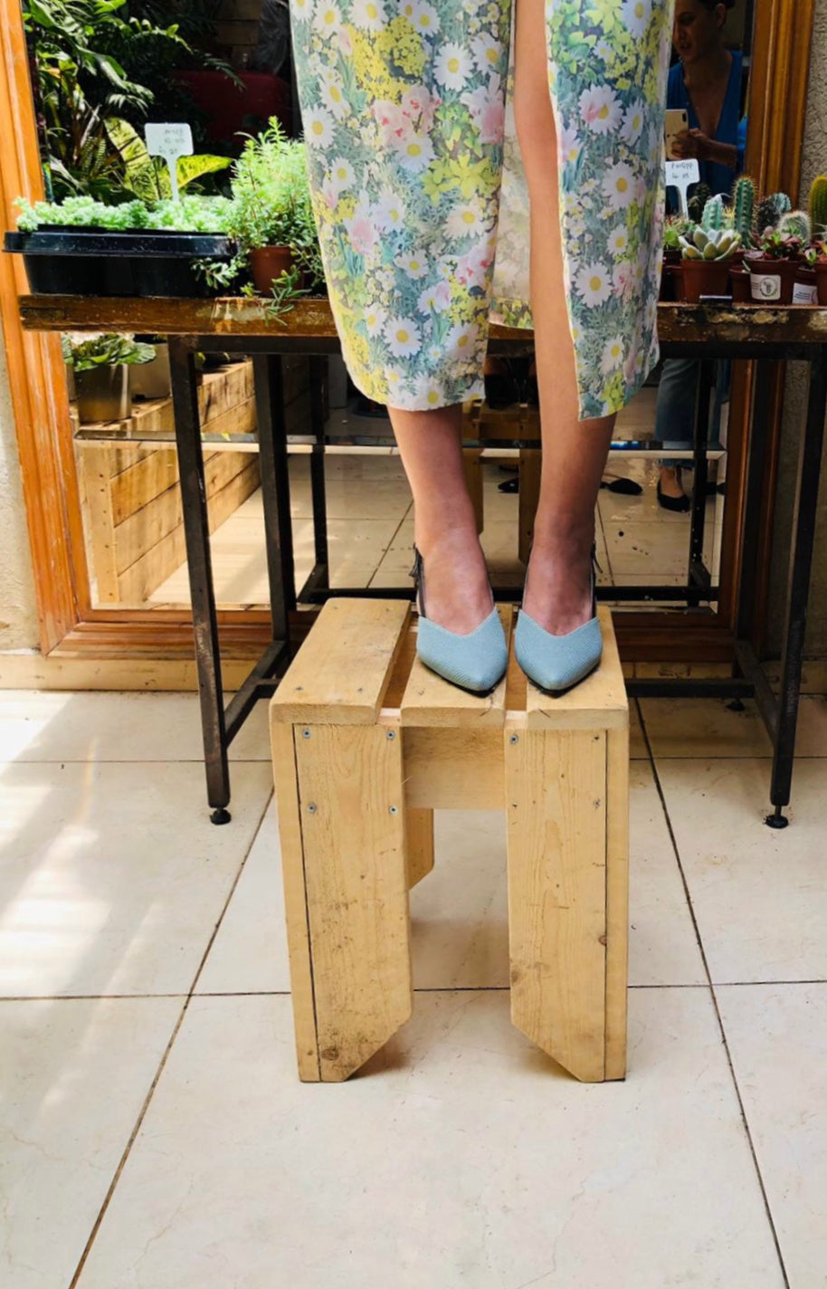 #13 Dusty mint mesh sandal