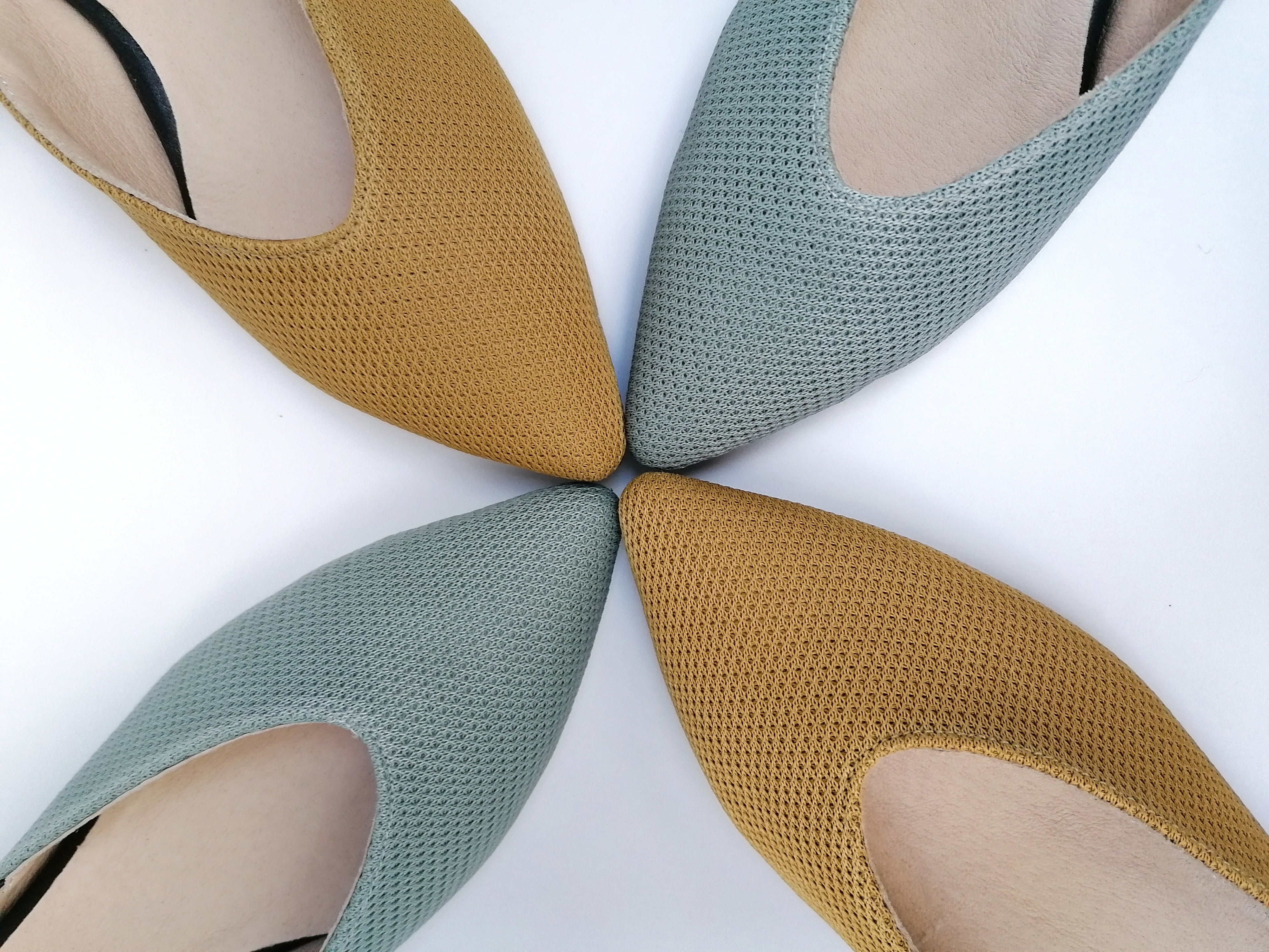 #14 Dusty Mint & Black Flats