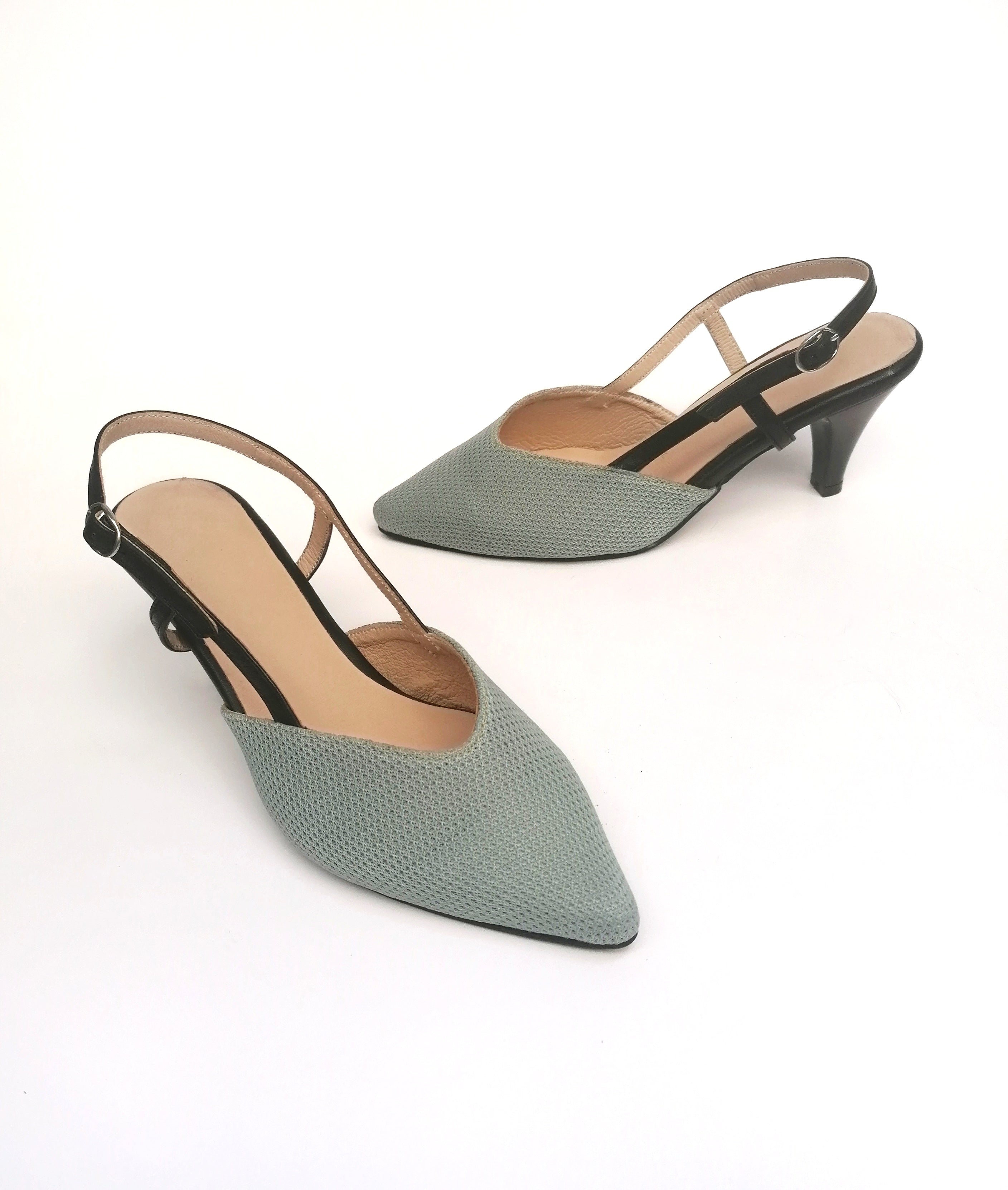 #13 Dusty mint mesh sandal