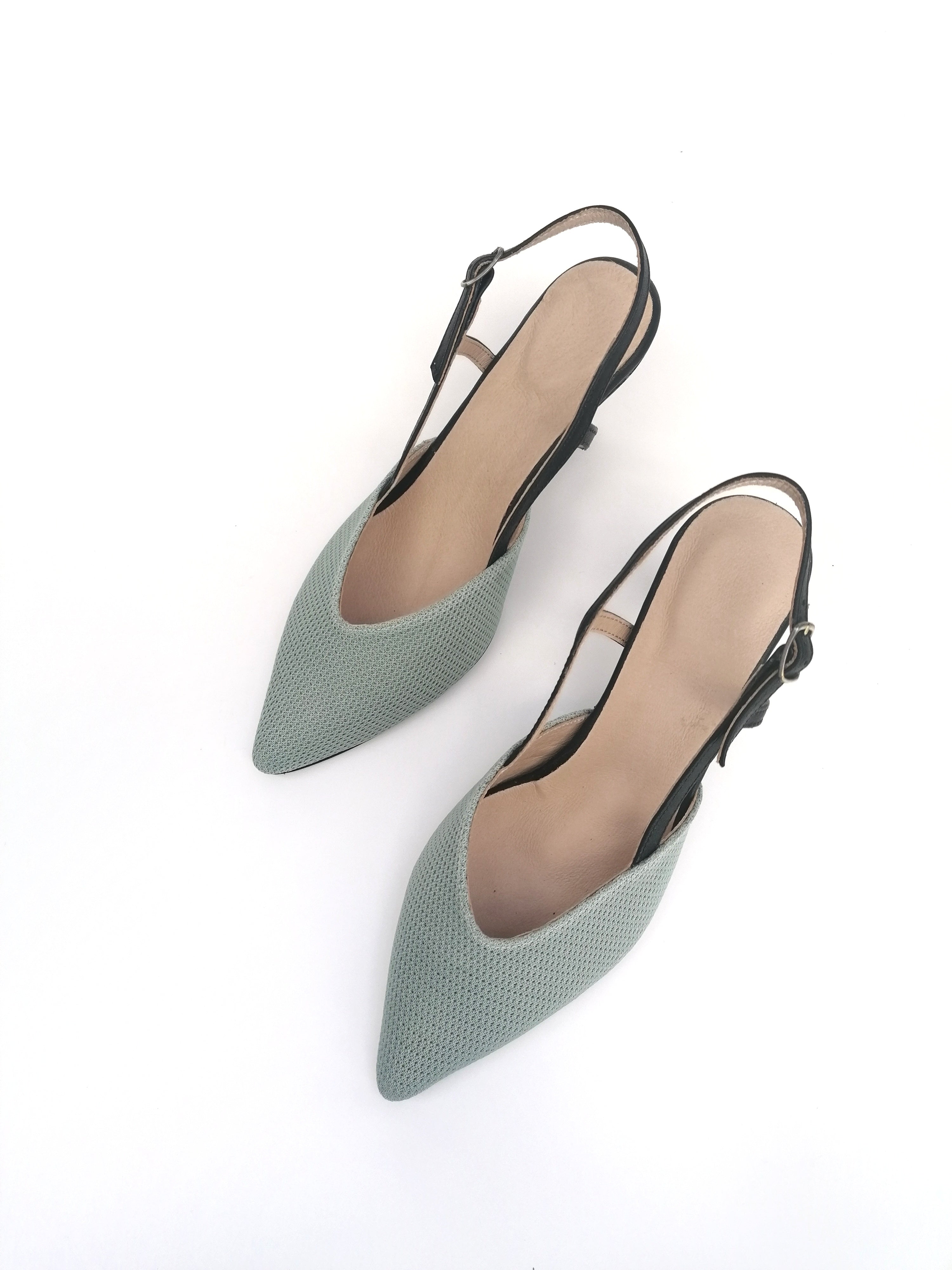 #13 Dusty mint mesh sandal