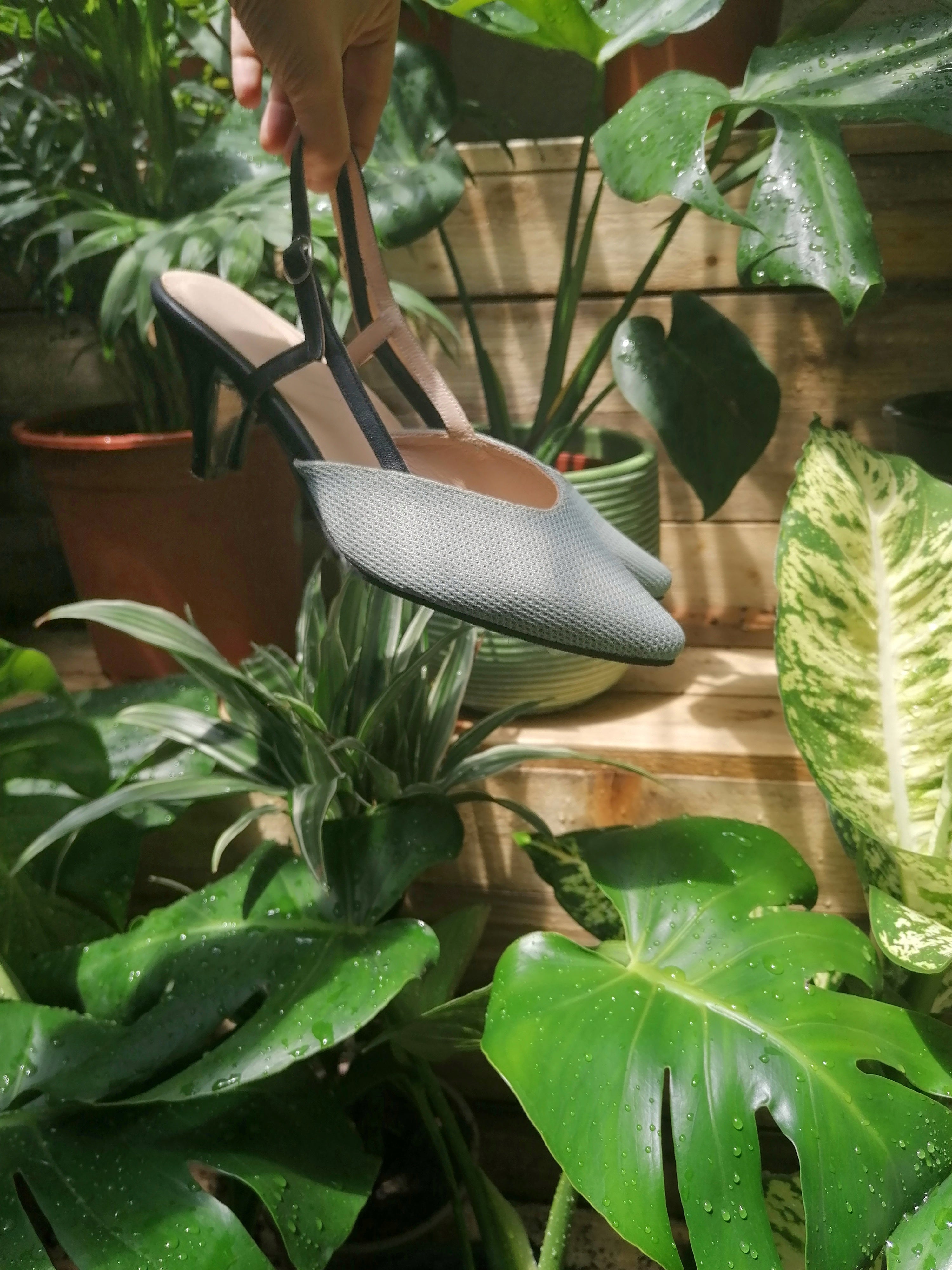 #13 Dusty mint mesh sandal