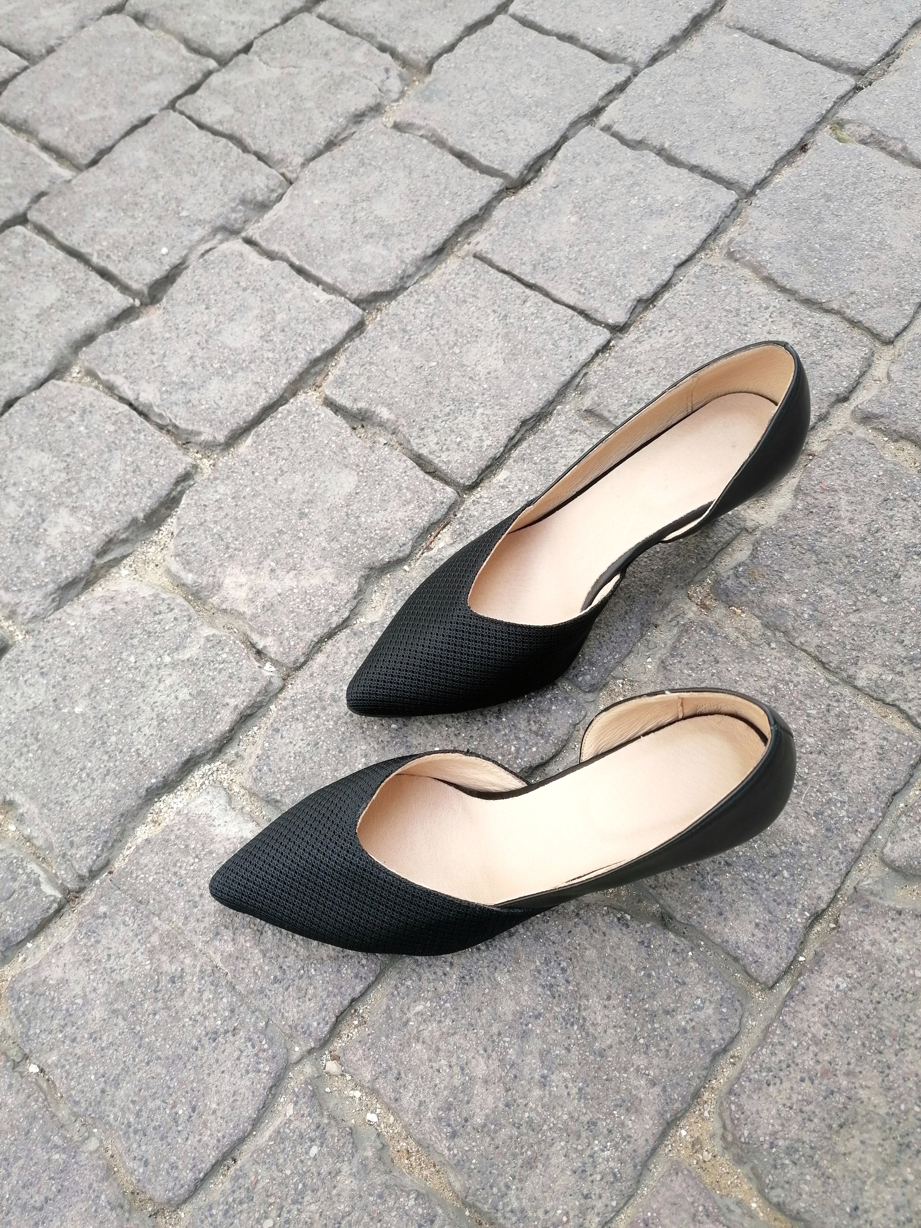 THE NEW - BLACK & BLACK MESH HEELS