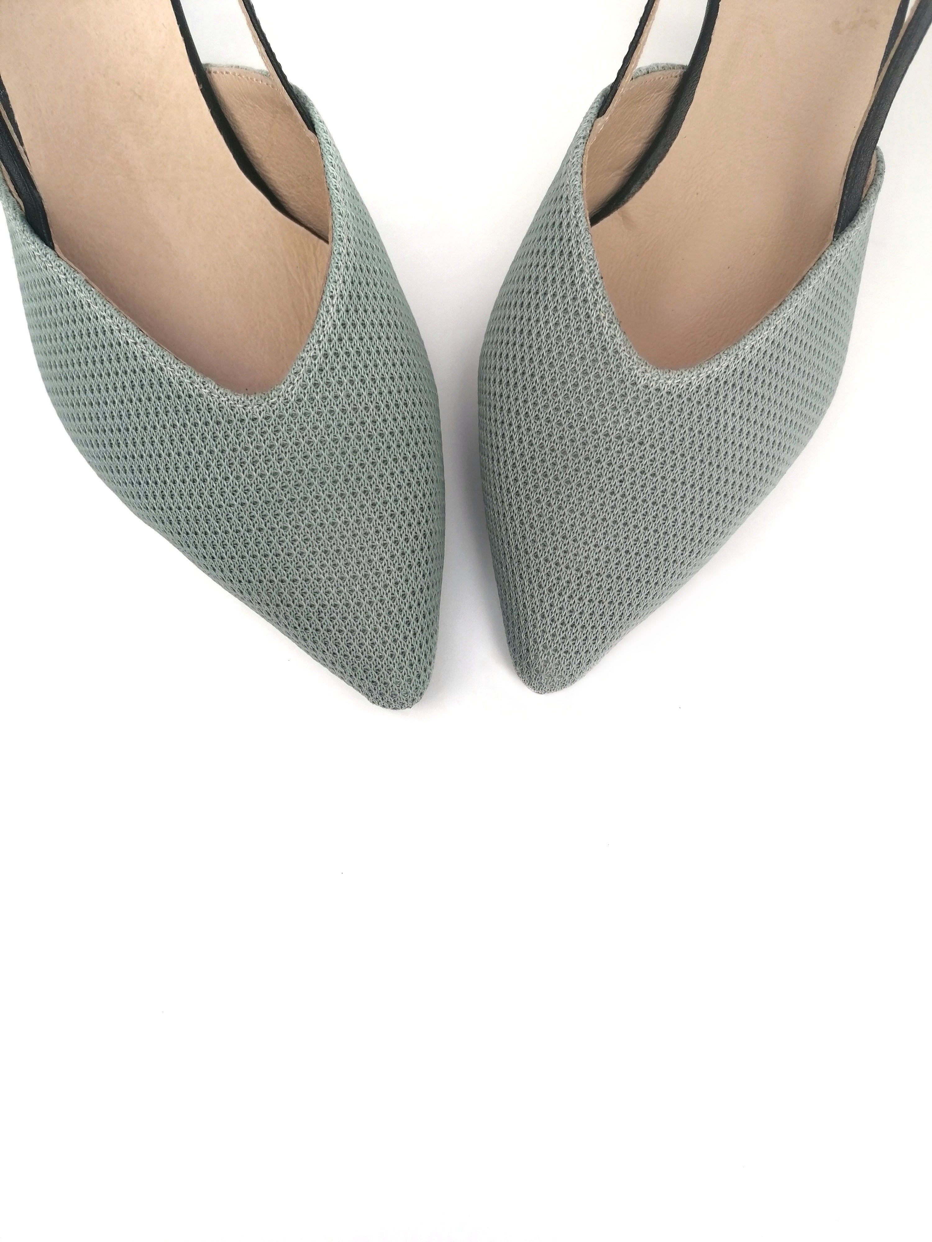 #13 Dusty mint mesh sandal